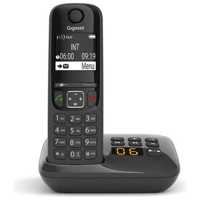 Gigaset AS690A Cordless DECT Display 2'' Vivavoce Rubrica Segreteria Nero