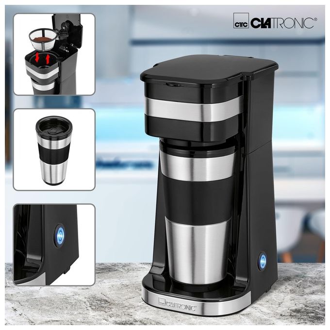 Clatronic KA 3733 Coffee to Go T Macchina da Caffe' 1 Tazza