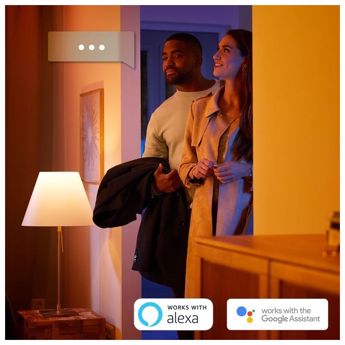Philips Lampada Portatile Hue Go White e Color Ambiance Smart, Controllo Wireless e Personalizzazione Luminosita'