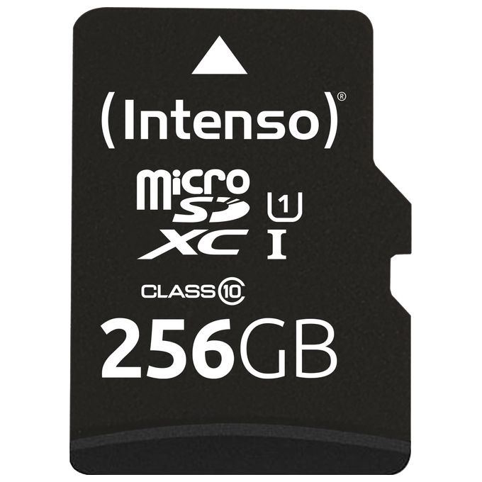 Intenso 3423492 Premium Scheda di Memoria microSDXC 256 GB Class 10 UHS-I con Adattatore SD colore Nero