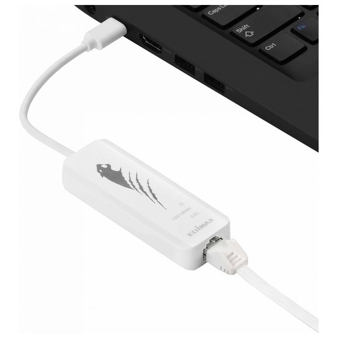 EDiMAX EU-4307 Adattatore USB Type-C a Ethernet 2.5G Gigabit 2500 Mbit-s colore Bianco