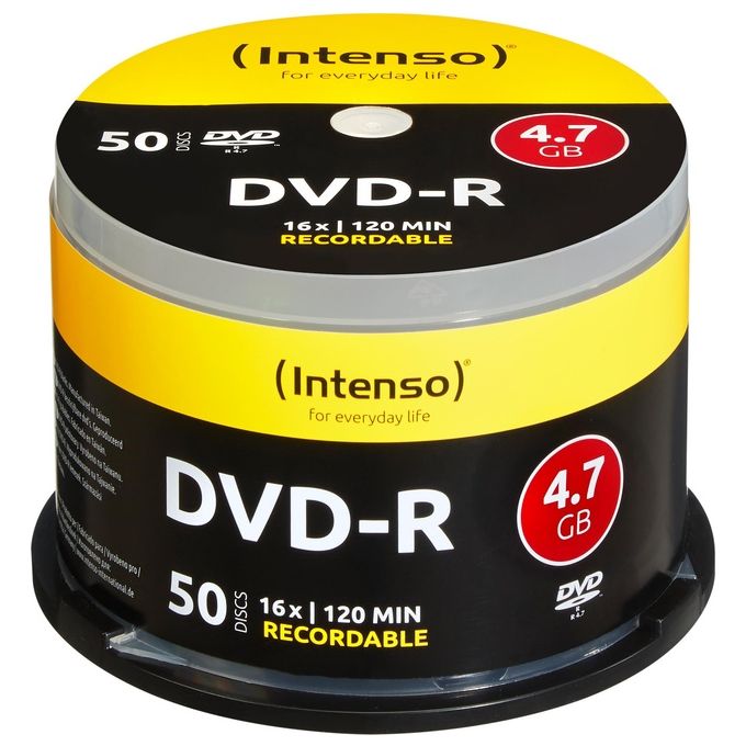 Intenso Dvd-R 4.7Gb 16x Spindle 50 Pezzi