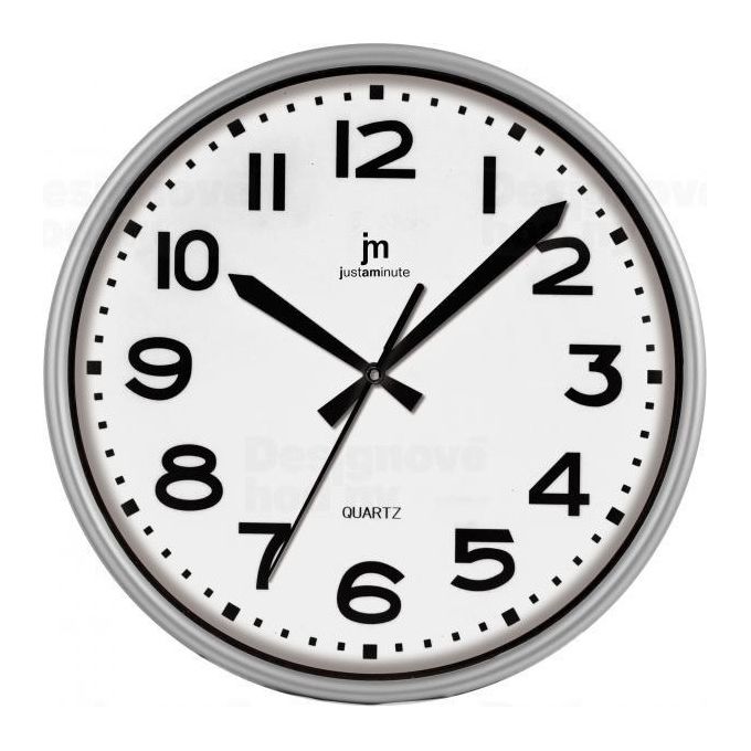 Lowell Orologio da Parete in Plastica Tondo Bianco