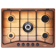 DeLonghi YTF 57 ASV Piano Cottura a Gas 5 Zone 1 Bruciatore Doppia Corona 70 cm Coppertone