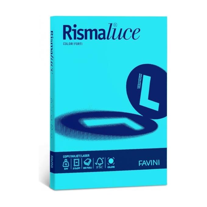 Cartotecnica Favini Rismaluce 140 Azzurro 55 A3