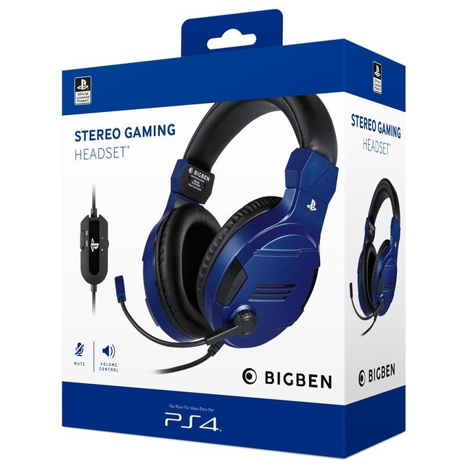 Bigben Interactive Cuffia Padiglione Auricolare Blu
