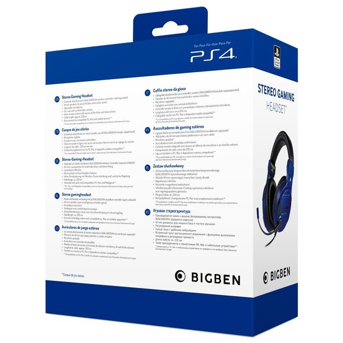 Bigben Interactive Cuffia Padiglione Auricolare Blu