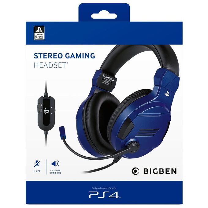 Bigben Interactive Cuffia Padiglione Auricolare Blu