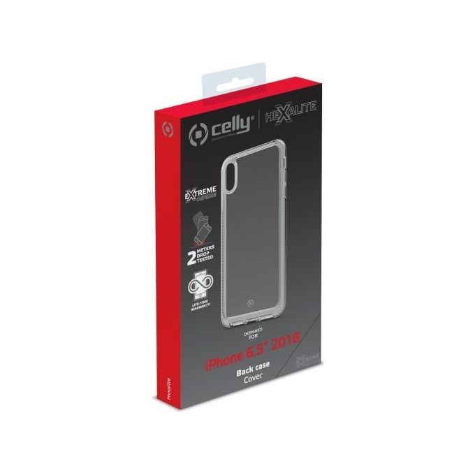Celly Hexalite Cover per iPhone XS Max Bianco