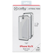 Celly Attraction Case per iPhone XS-X Silver