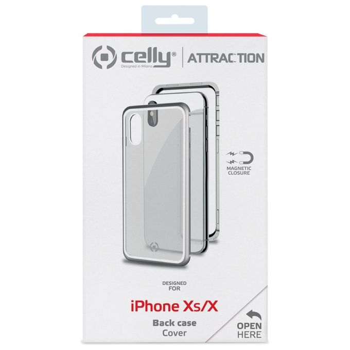 Celly Attraction Case per iPhone XS-X Silver