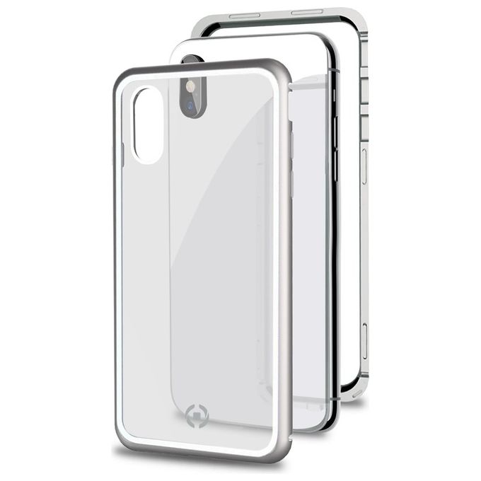Celly Attraction Case per iPhone XS-X Silver