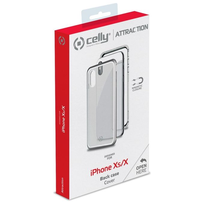 Celly Attraction Case per iPhone XS-X Silver