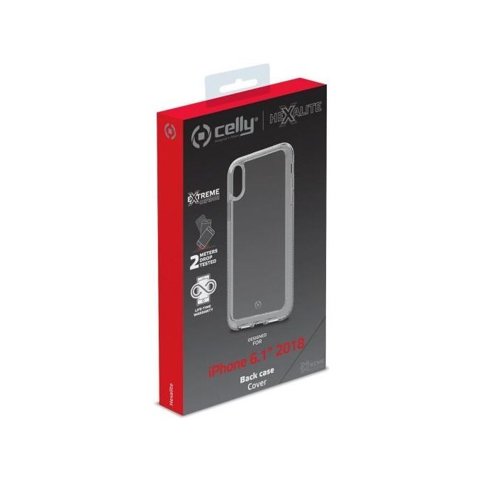 Celly Hexalite Cover per iPhone XR Bianco