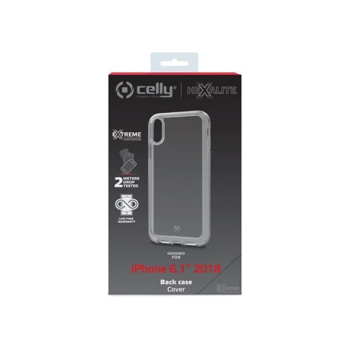 Celly Hexalite Cover per iPhone XR Bianco