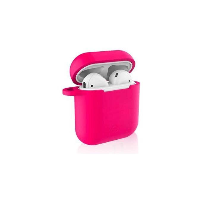 Celly Custodia in Silicone Airpods fucsia