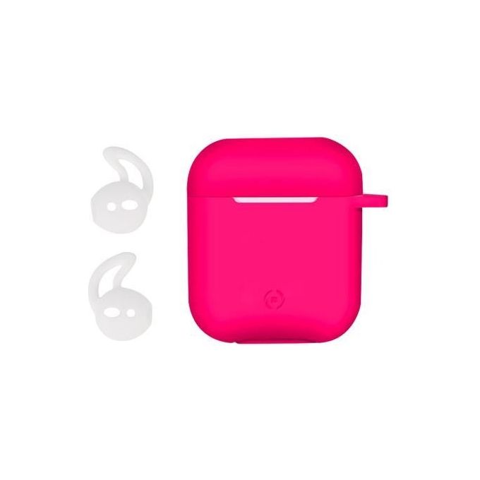 Celly Custodia in Silicone Airpods fucsia