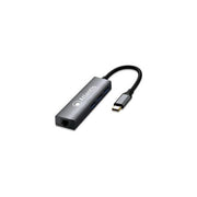 Atlantis Land A04-TC_LAN+HB Hub di Interfaccia Usb 3.0 Type-C Nero