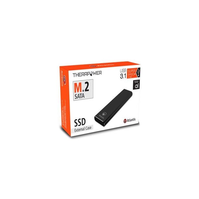 Atlantis Land A06-M2-SATA-01 Contenitore di Unita' di Archiviazione M.2 Alloggiamento Ssd Nero