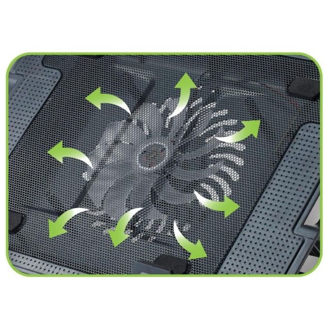 Techly Supporto per Notebook Fino a 17,3'' con Sistema di Raffreddamento