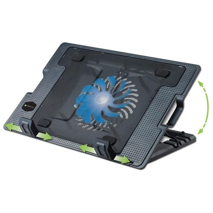Techly Supporto per Notebook Fino a 17,3'' con Sistema di Raffreddamento