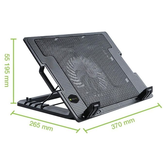 Techly Supporto per Notebook Fino a 17,3'' con Sistema di Raffreddamento