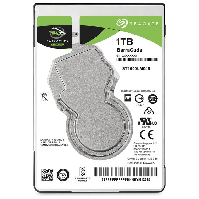 Seagate ST1000LM048 Barracuda 1tb 2,5 5400rpm Sata3 128Mb Cache