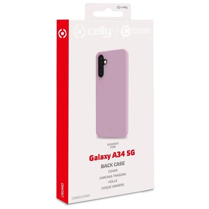 Celly Cromo Cover per Samsung Galaxy A34 5G Rosa