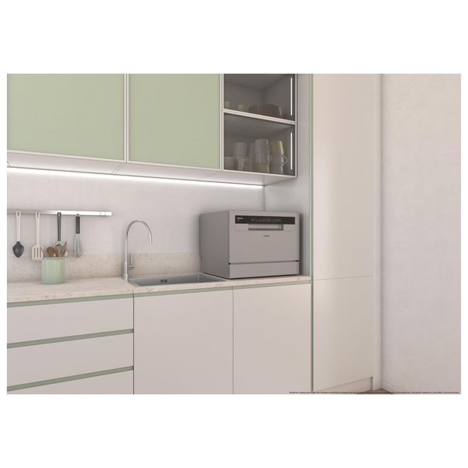 Candy CP 6E51LS Rapido Lavastoviglie Compatta 6 coperti Classe E 8 programmi 51 dB (44,3x55x50,1 cm) colore Silver