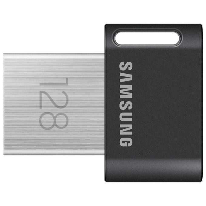 Samsung MUF-128AB-APC Flash Drive FIT Plus 128 GB USB tipo A 3.2 Gen 1 Velocita' lettura 400 MB-s colore Grigio Argento