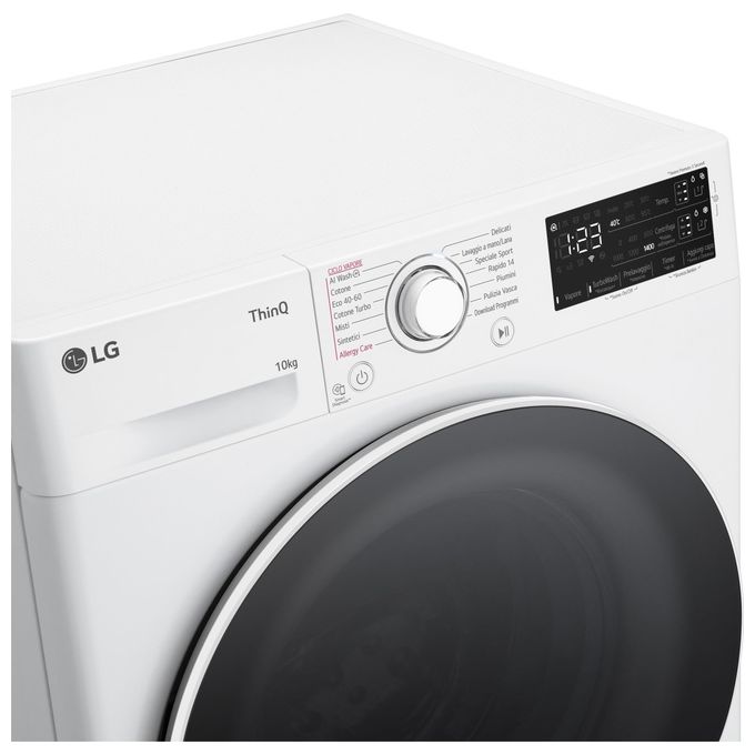 LG F4R3710NSWW Lavatrice 10kg AI DD Classe Energetica A-1400 Giri Autodosaggio Wi-Fi