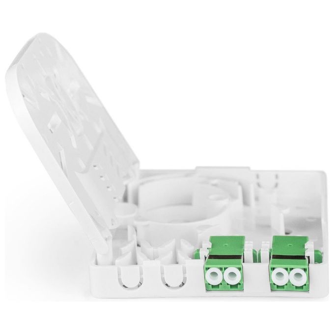 Digitus DN-931096 Alloggiamento FTTH Fibra Ottica 2 Porte LC-APC Duplex Singlemode Montaggio a Parete colore Bianco