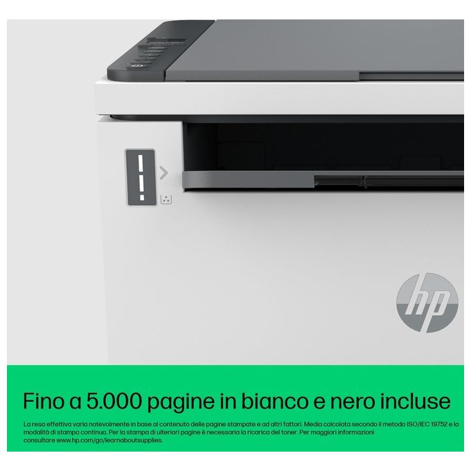HP 381L0A LaserJet Tank 1604w Stampante Multifunzione Laser 22 ppm Stampa Fronte Retro Manuale Scanner A4 Wi-Fi USB colore Bianco