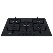 Whirlpool GOA7523NB1 Ambient Urban Piano cottura a gas 73 cm 5 fuochi da incasso in vetro colore Nero