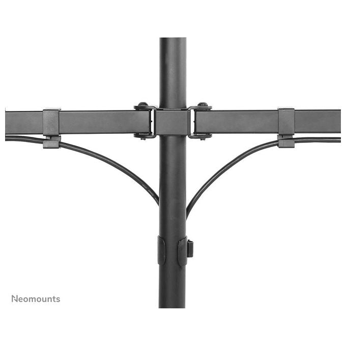 Neomounts FPMA-D550DBLACK Braccio per Monitor Doppio da Scrivania per Schermi 10-32 Pollici VESA 75x75 100x100 mm Regolabile Altezza Profondita' Inclinazione Rotazione Gestione Cavi colore Nero