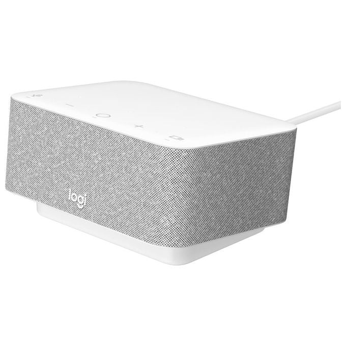 Logitech 986-000030 Logi Dock Docking Station USB-C 8 porte 4K Ultra HD 100 W altoparlanti integrati 6 microfoni beamforming colore Bianco