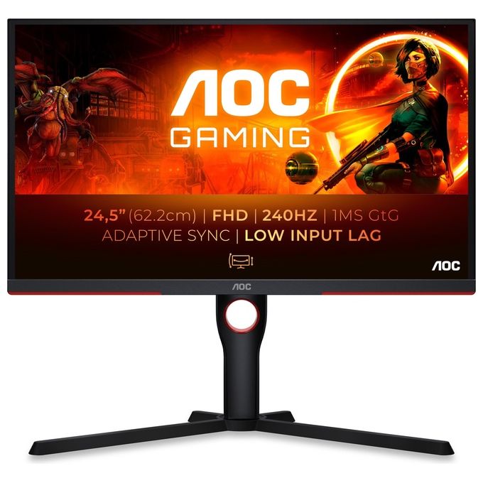 AOC G3 25G3ZMBK Monitor Gaming 24.5'' Full HD 240Hz VA FreeSync Premium 0,5ms