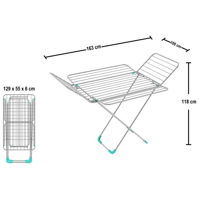 Colombo ST798 Flower Stendibiancheria 4 Ali 30 m Capacita' 14 Kg Pieghevole colore Alluminio