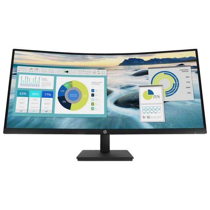 HP 21Y56AA P34hc G4 Monitor Curvo 34'' WQHD 3440x1440 VA 21:9 USB-C 65W Hub USB 3.2 Altoparlanti colore Nero
