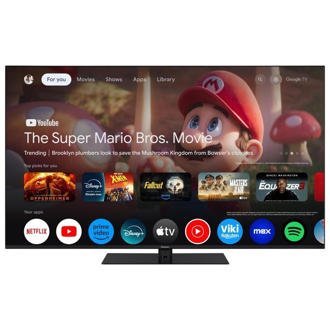 Panasonic TN-65W70AEZ Serie W70 Smart TV LED 4K Ultra HD 65'' Google TV Dolby Vision Atmos Game Mode Chromecast colore Nero