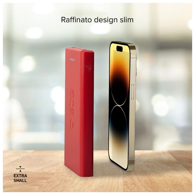 Sbs Powerbank 10.000mAh Extra Slim con Due Porte Usb 2.1A Intelligent Charge
