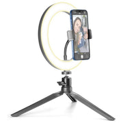 Cellular Line Anello Luminoso a Led con Treppiedi per Selfie