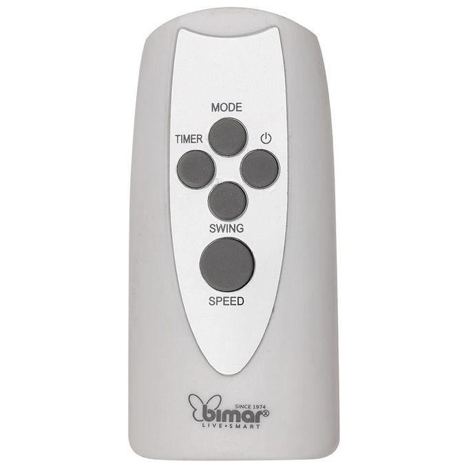 Bimar VM45 Ventilatore da Parete con Telecomando Elica 40cm 5 Pale 3 Velocita' Timer 7h 30min Oscillazione 90° colore Bianco