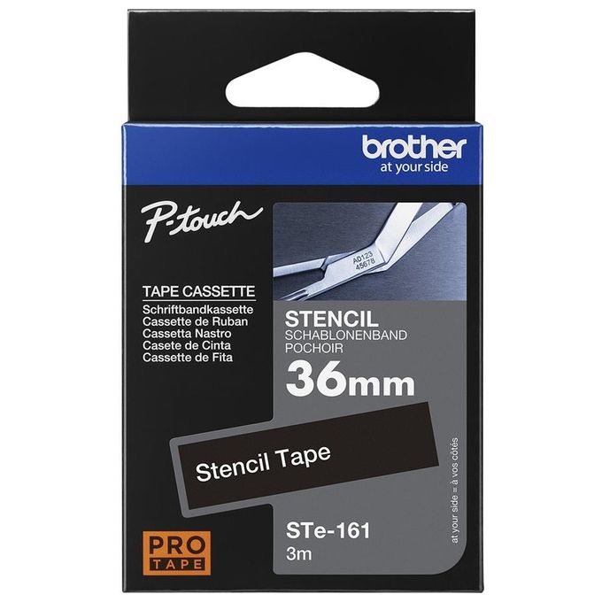 Brother Nastro per Etichettatrice 36mm Nero su Bianco 3mt