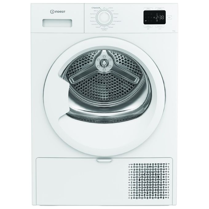 Indesit C YD 102D WW IT Asciugatrice Pompa di Calore 10 Kg Classe E Display Digitale QuickDry (85x60x61 cm) colore Bianco