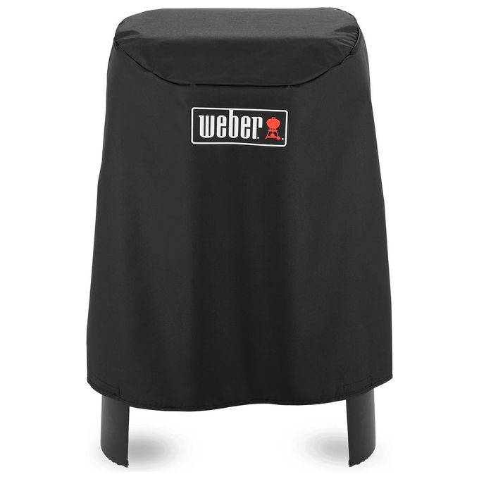 Weber 7198 Lumin Copertura Premium Barbecue Elettrico con Supporto Poliestere Anti-UV Impermeabile colore Nero