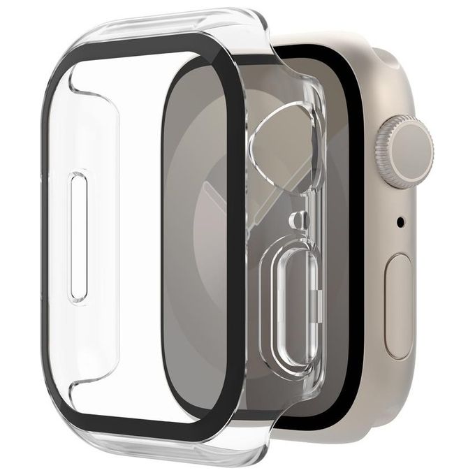 Belkin OVG003ZZCL TemperedCurve Proteggi Schermo Curvo Bumper 2 in 1 Apple Watch Series 4 5 6 7 8 9 SE 40 41mm colore Trasparente