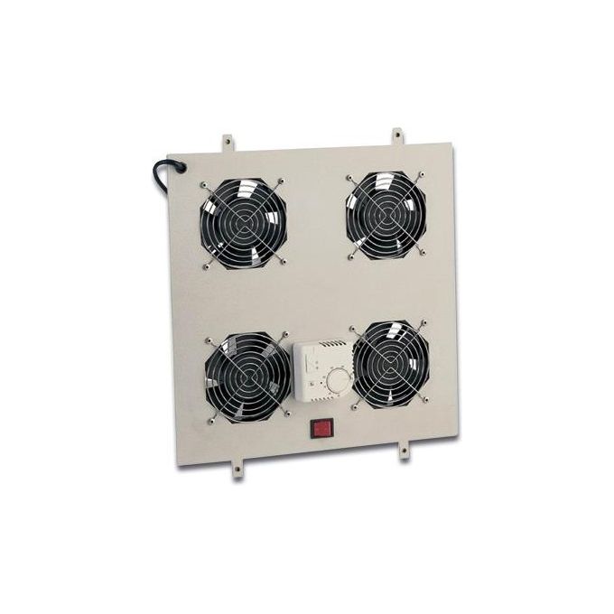 Link KIT_ 4 Ventole Con Termostato Colore Grigio Chiaro per Armadi Linea Server (Dn-19 Fan-4-1000-N)