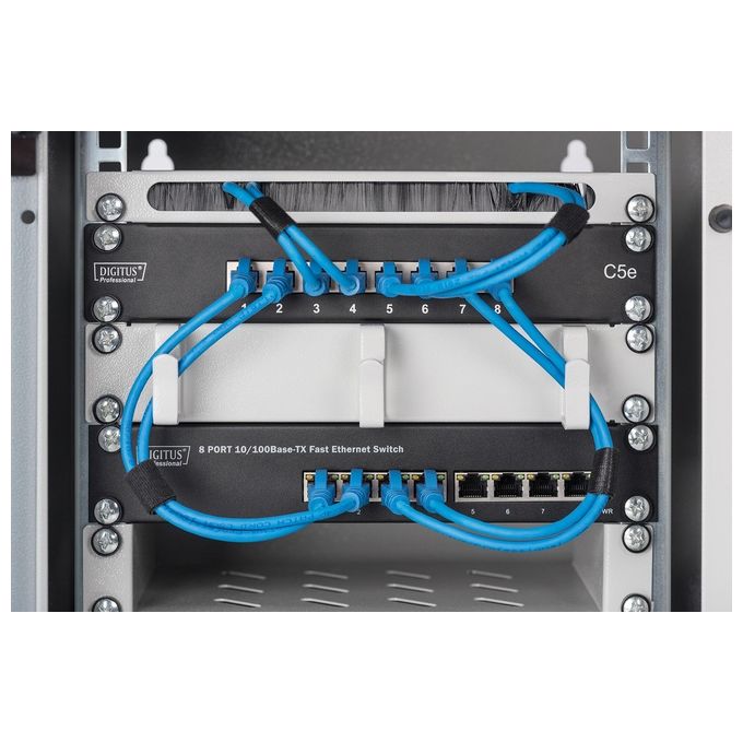 Digitus Ripiano per Armadio Rack 10'' 1 Unita' Laccato Colore Grigio (Dn-10 Tray-1)
