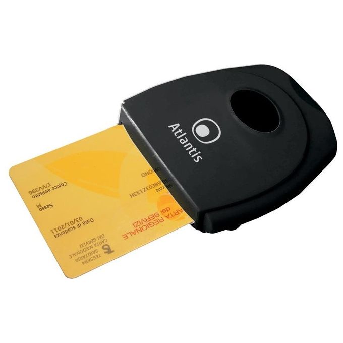 Atlantis Card Reader Per Smart Card Usb Per Homebanking Firmadigitale